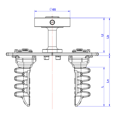Gripper робота качества еды 1400g симметричный гибкий